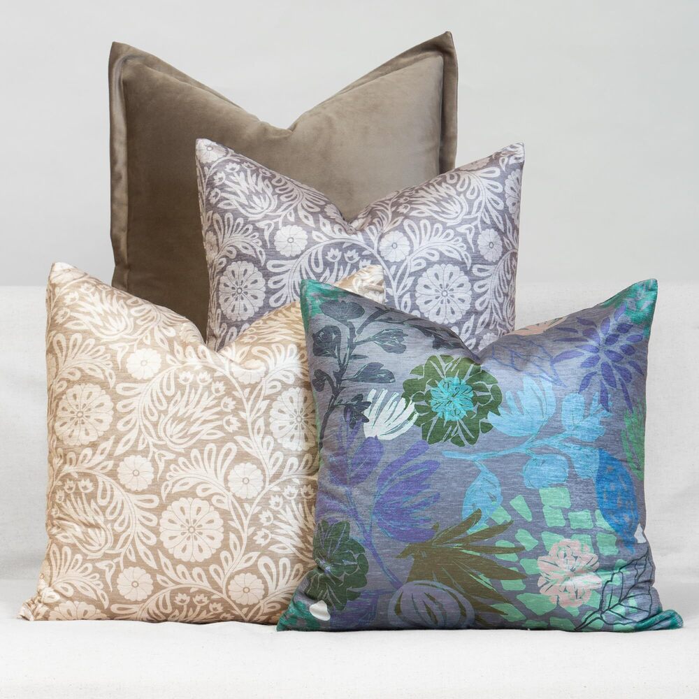 2940 Decorative Throw Pillow Set of 4, 18" x 18" Colorful Accent Pillow